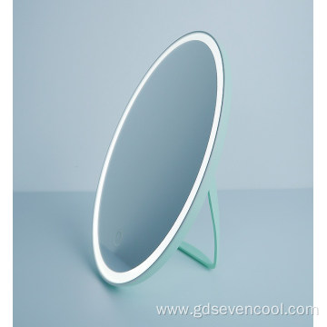 round light up mirror with smart touch sensor